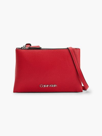 Calvin Klein Táskák & Kiegészítők HU084899 | Calvin Klein Bőr Női Crossbody Táska Piros